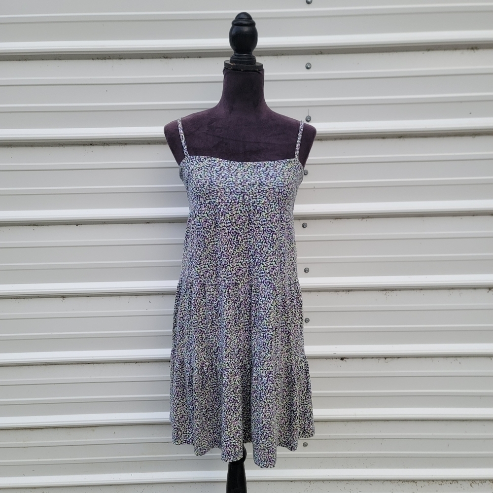 OLD NAVY Women's Sundress Purple Multi Dot Print Stretch Tank Dress Modal Sz XS
